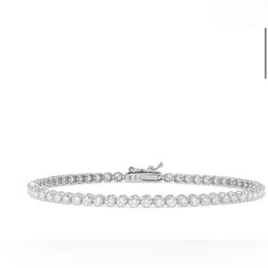 3CT TENNIS BRACELET WHITE GOLD (BOX CLASP)
